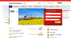Desktop Screenshot of kolejedolnoslaskie.eu